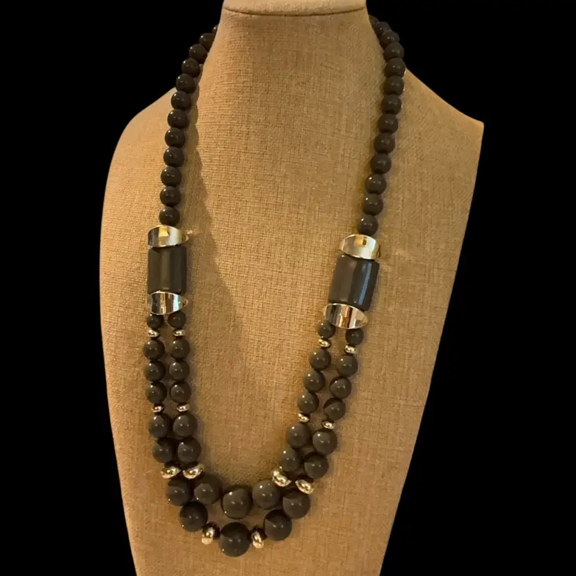 Olive Green 28” Vintage Necklace