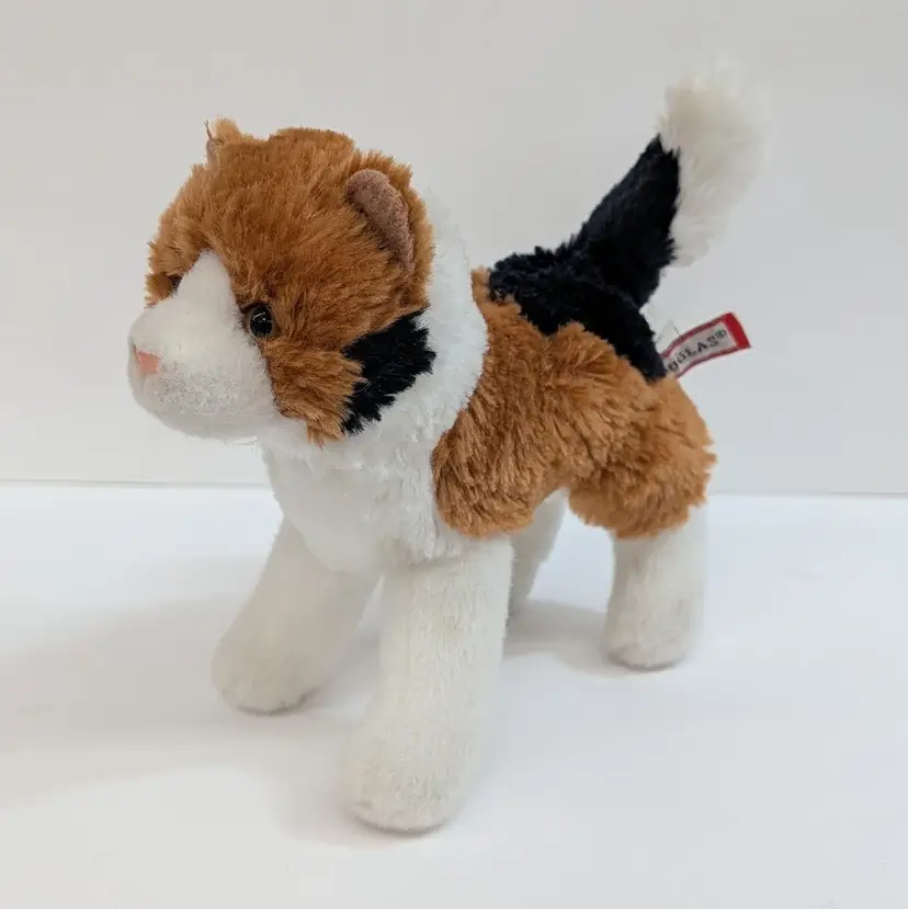 Douglas Maps Calico Cat Standing #4026 Plush Stuffed Animal Toy Tri-Color 7"