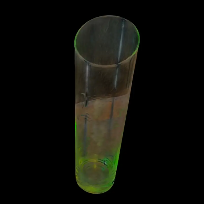 🎉Vintage Green Depression Glass Etched Bud Vase
