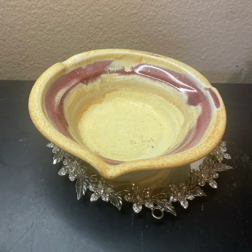 Gorgeous Signed Stone bridge Pottery Drip Glaze 7” Stoneware Bowl