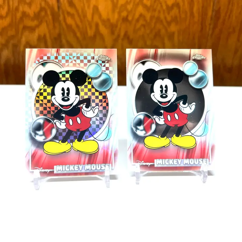 Mickey Mouse X-Fractor & Base Card - 2026 Topps Chrome Disney