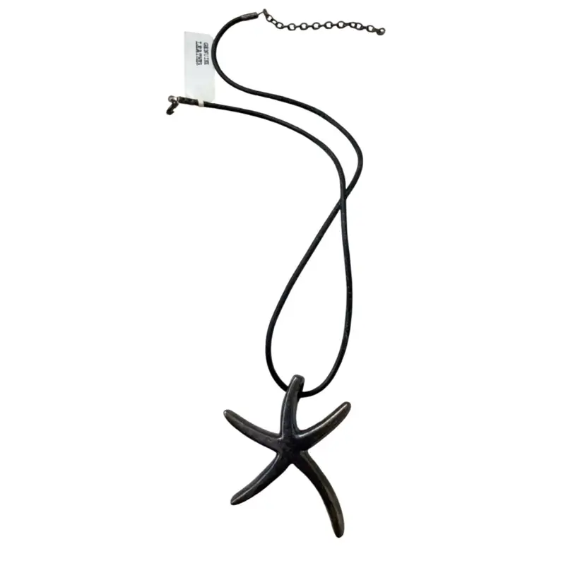 Vintage ATI 925 Sterling Silver Sea Starfish Free Form Pendant Necklace 18” NWT 11.2g