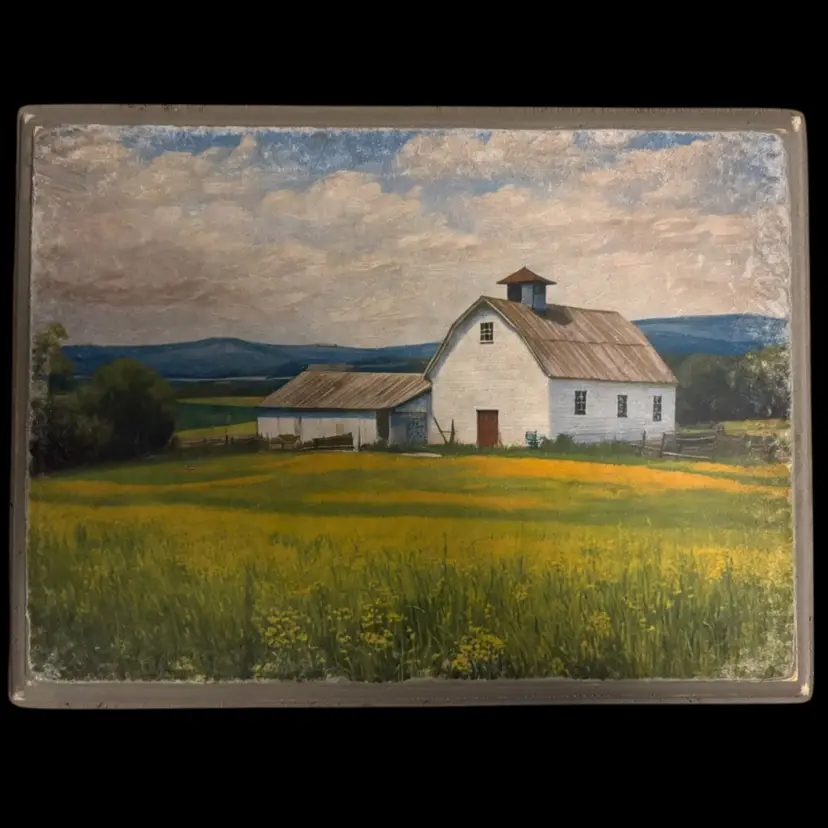 Barn Scene Wood Wall Hanging Plaque 12”x 9”
By Belissa