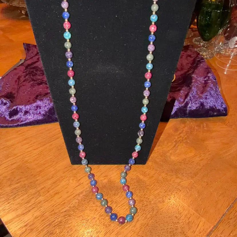 Multi color Stone bead Necklace