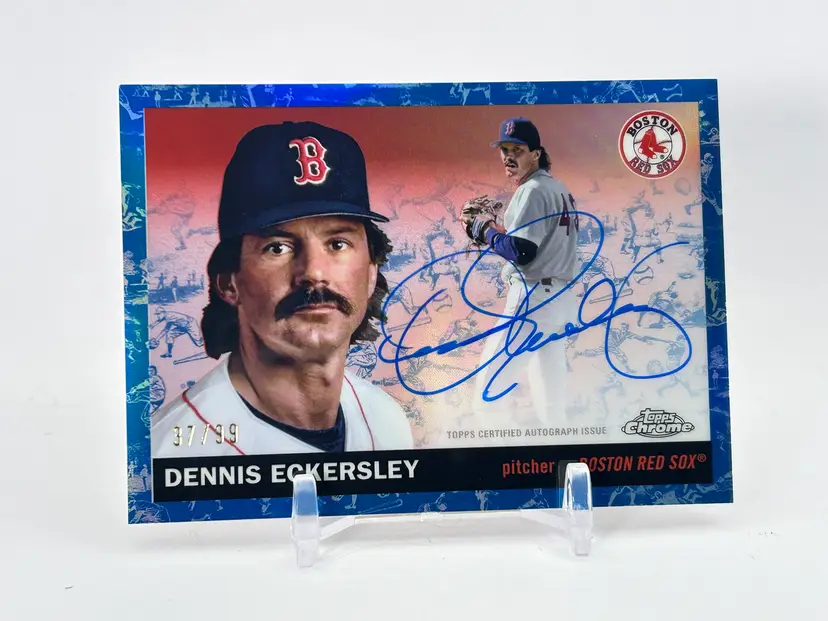Dennis Eckersley - 2025 Topps Chrome Platinum - Blue Toile Auto /99 - Boston Red Sox
