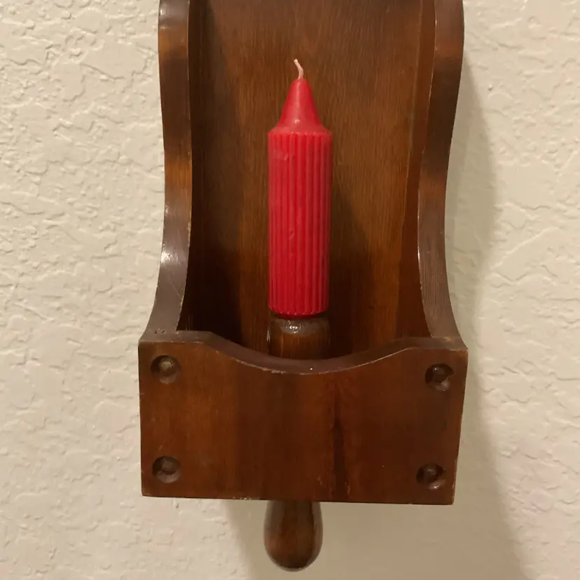 🪾Rustic Wooden Wall Sconce