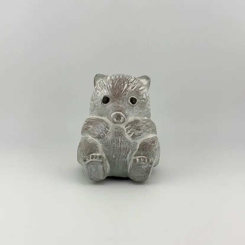 Isabel Bloom Concrete Baby Bear Figurine 2.75”x 3”x 3.25”