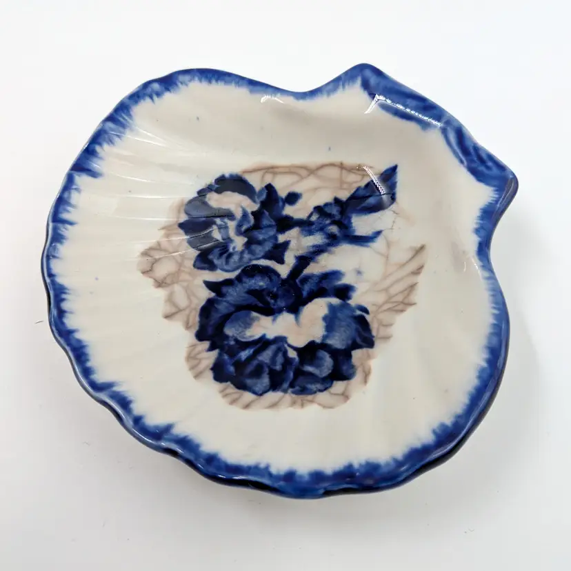 Scallop Shell English Ironstone Trinket Dish