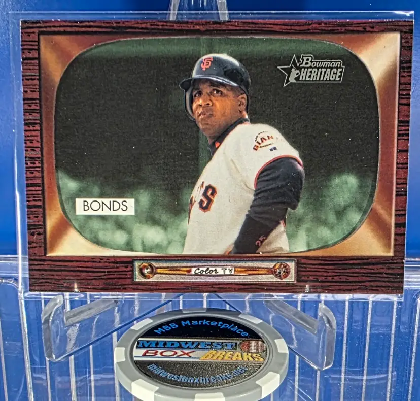 Barry Bonds 2004 Topps Bowman Heritage Barry Bonds #348 Base Set San Francisco Giants