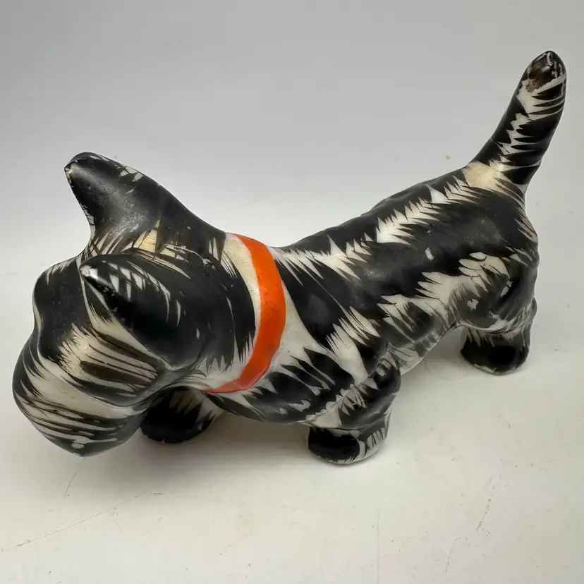 Vintage Porcelain Dog Statue Made in Japan