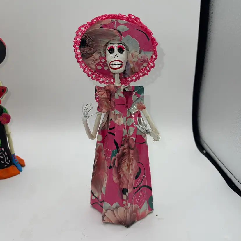Day Of The Dead Figure Metal Papier-Mâché 9 Inches