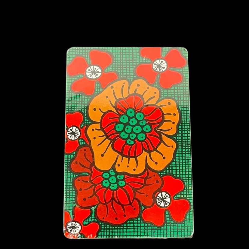* 1970’s Unopened Sealed Retro Playing Cards Flower Power | 3.5”
