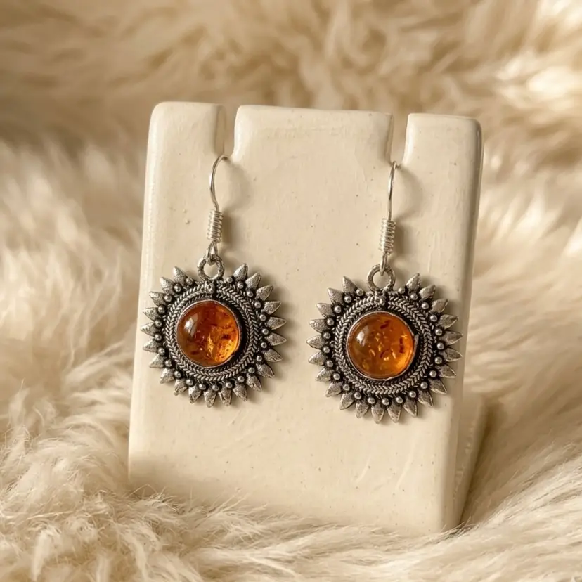 Amber earrings