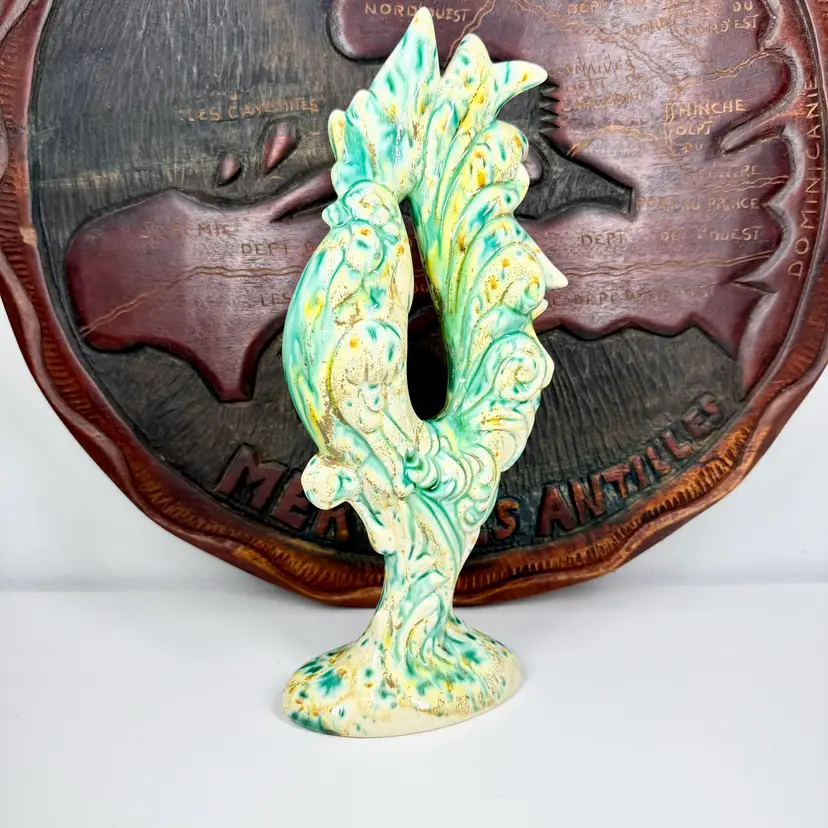 USA: Hobbyest Hand Painted Rooster. MCM. 1960-70s 12”x 5”x 3”