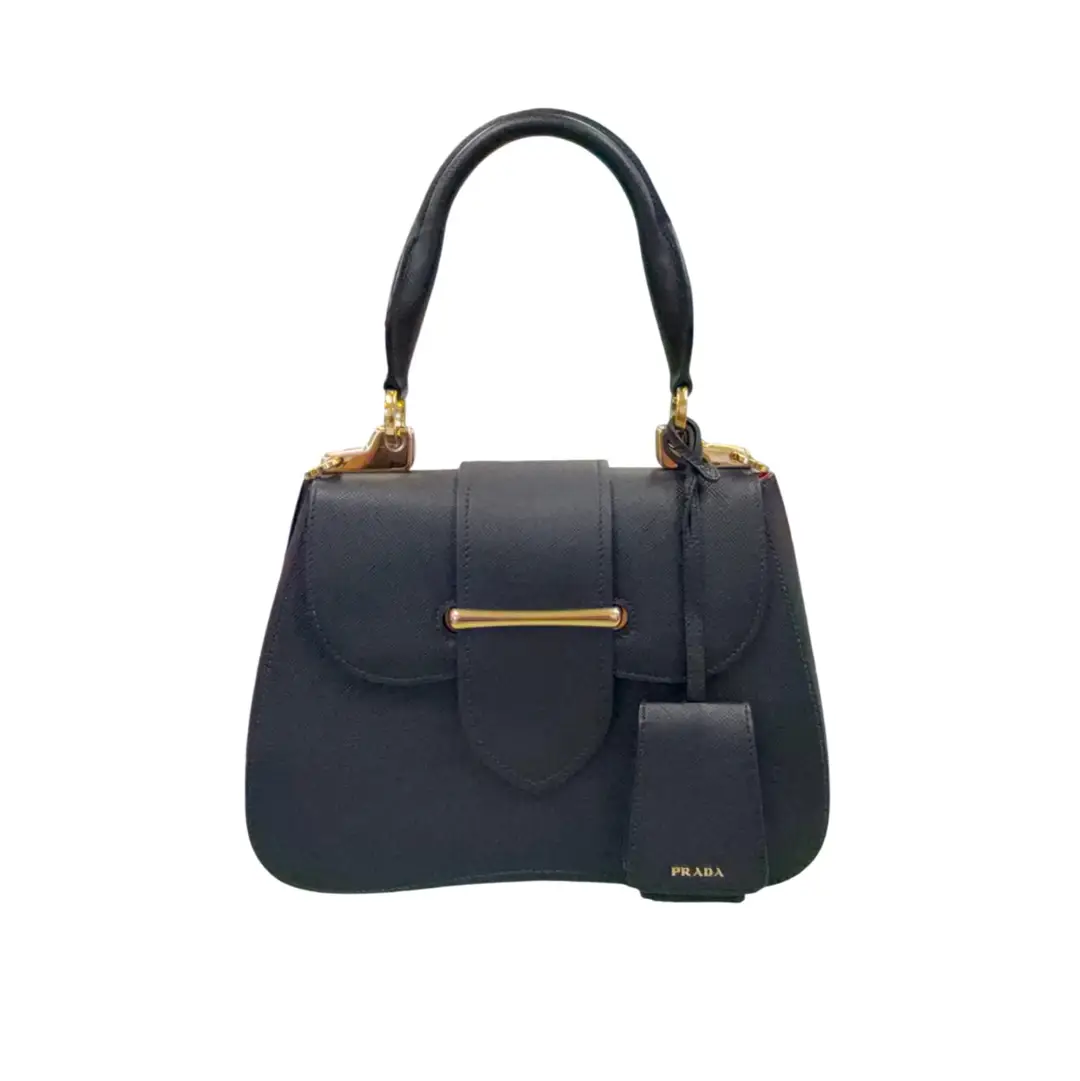 Prada Black Saffiano Medium Sidonie