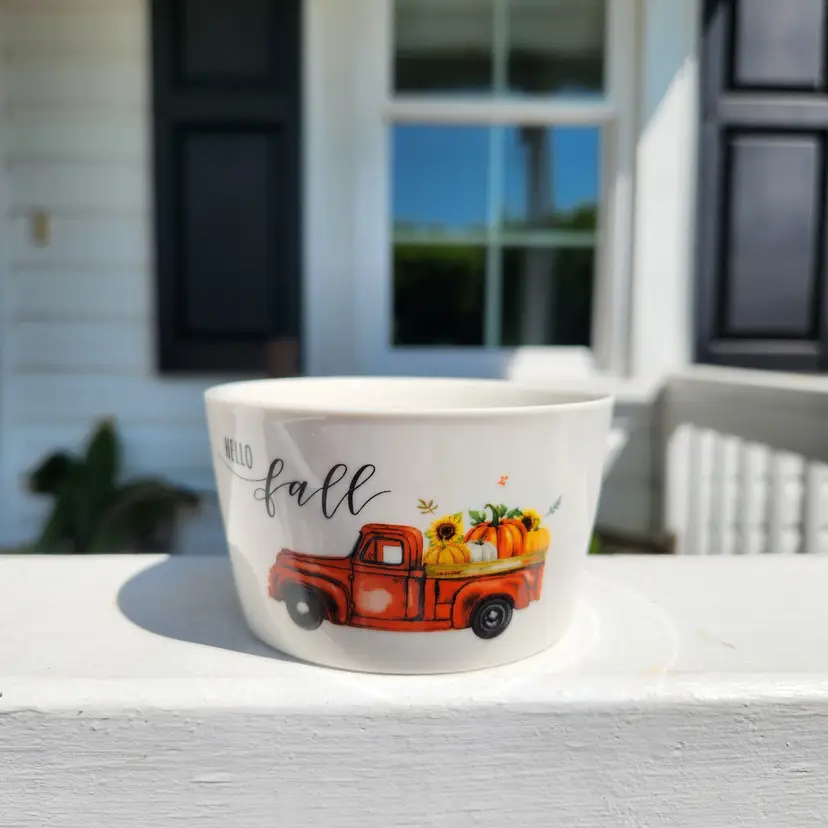 Fall Ramekin With Truck 2" x 3 1/2"