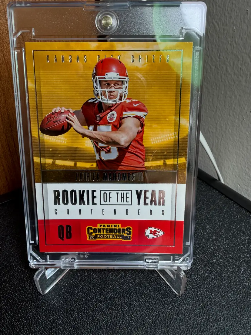 Patrick Mahomes 2017 Panini Contenders Rookie of The Year