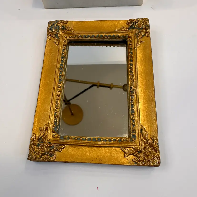 Vintage Gold Leaf Small Mirror