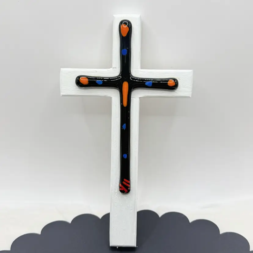 8x4” Wood & Glass Cross