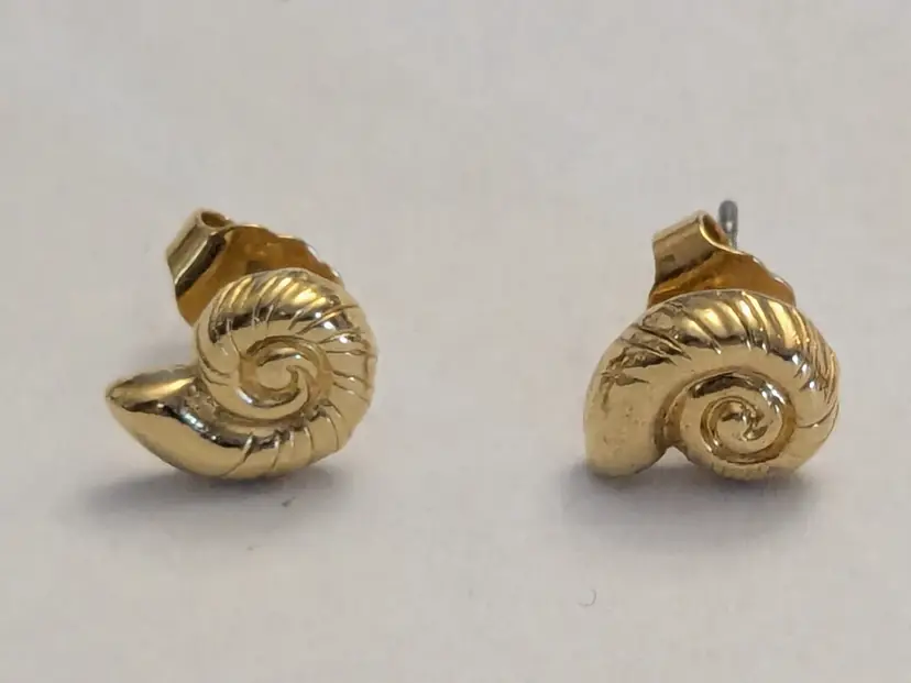 Vintage Avon 'Summer Sail' Trio Gold Tone Sea Horse Shell and Bird Earrings