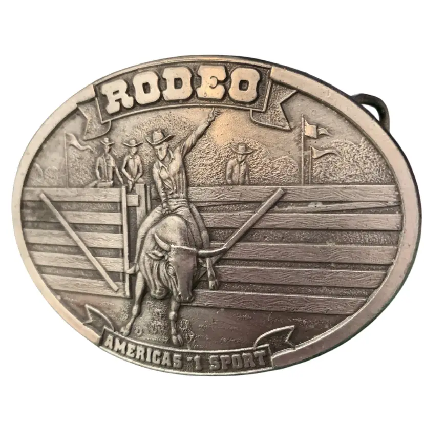 Vintage Bull Rider Belt Buckle “Americas Sport”
