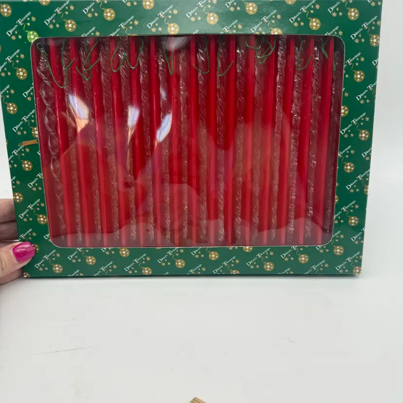 Vintage Dillards Trimmings Twisted Icicle Ornaments - 18 Total