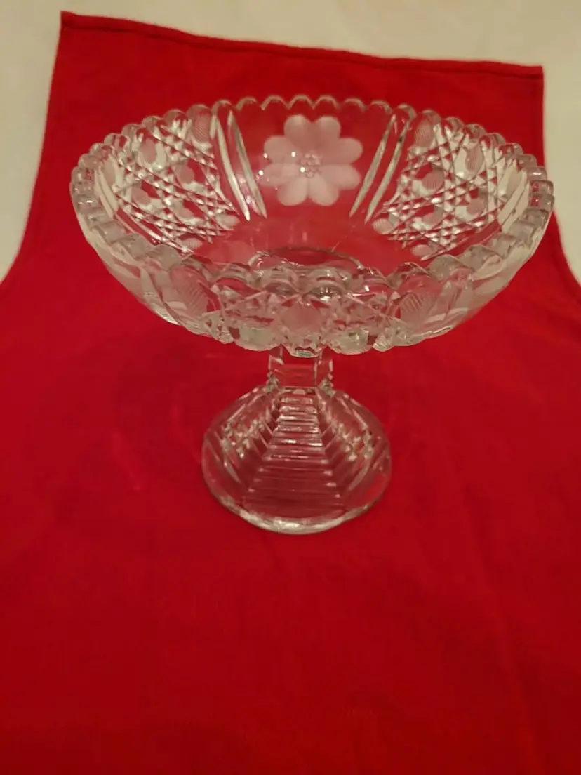 Cut Glass Compote Bowl