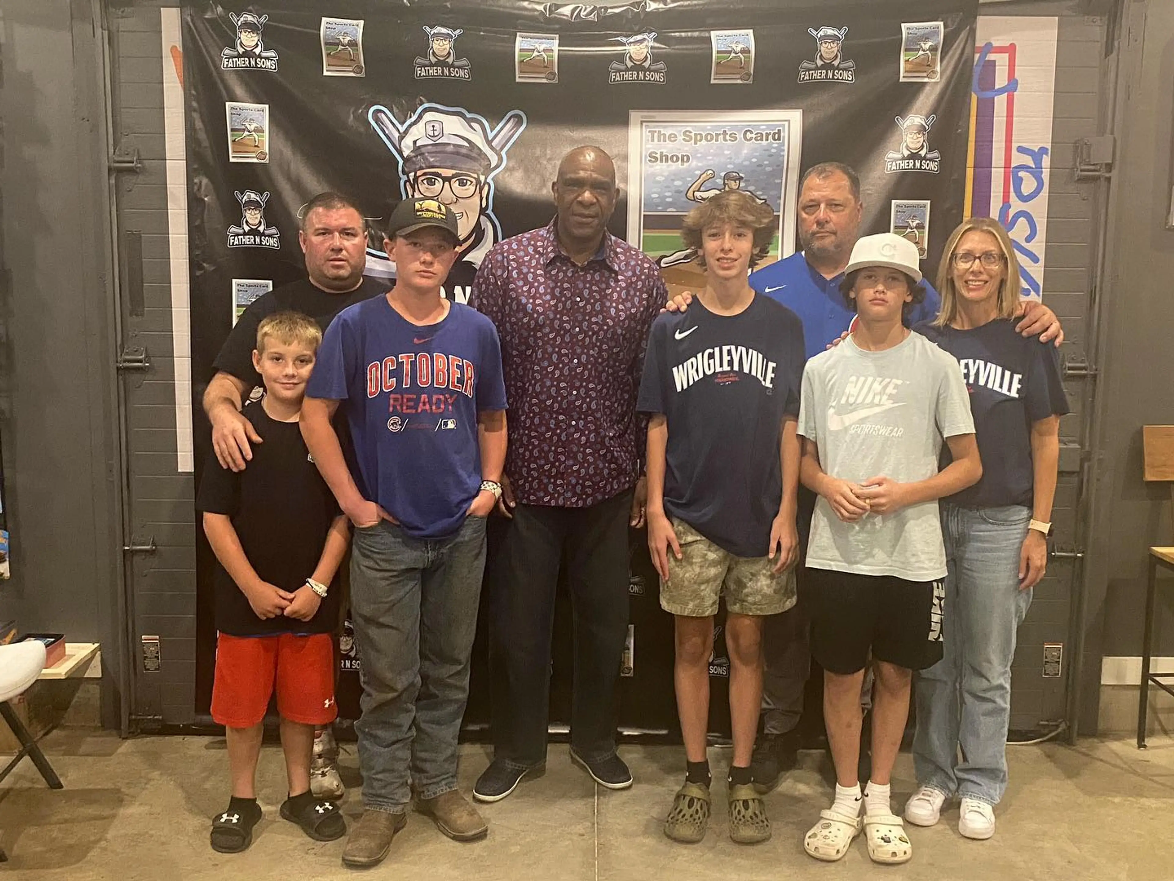Sports Card Shop event with fans and collectors