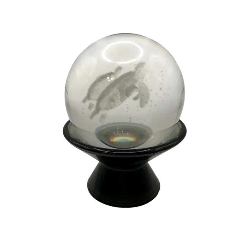 Laser Engraved Sea Turtle Crystal Ball