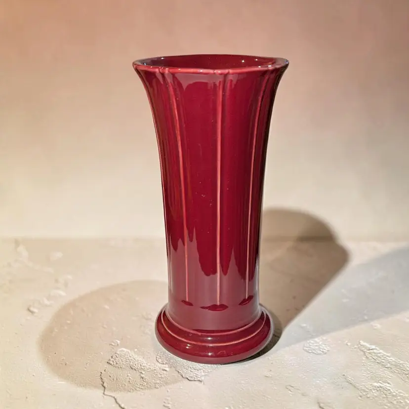 Fiesta Retired 8” Flared Flower Vase Cinnabar Homer Laughlin