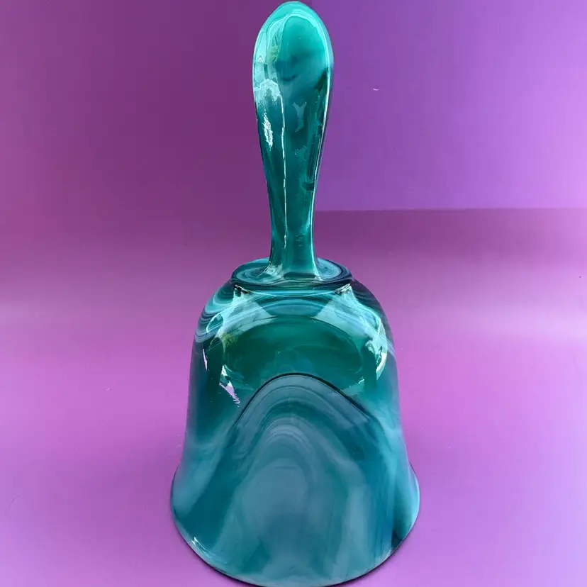 Imperial Art Glass Green Slag Bell