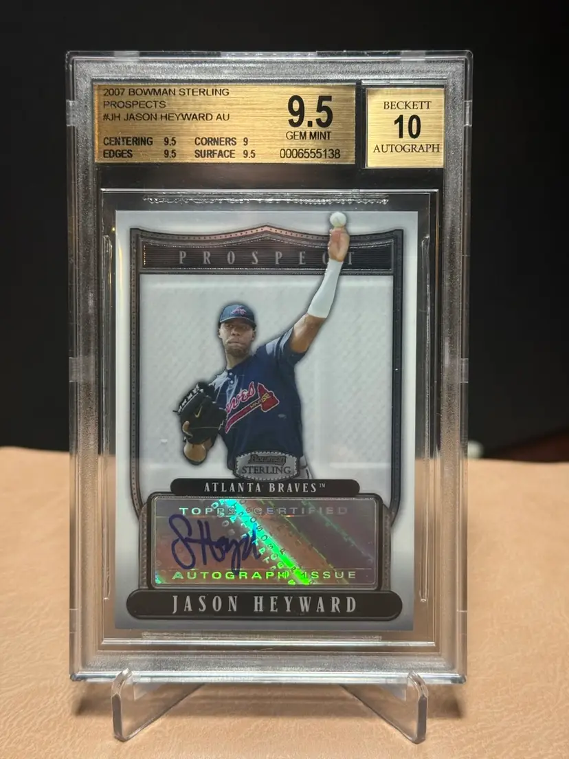 JASON HEYWARD 2007 Bowman Sterling #BSP-JH NM Atlanta Braves BGS 9.5