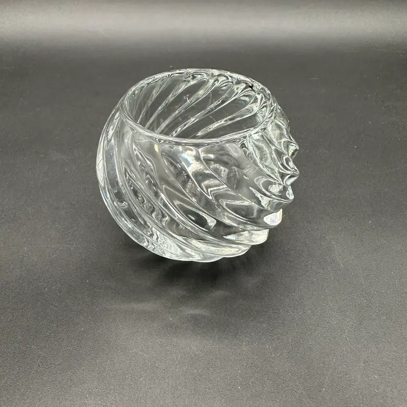 Crystal Swirl Votive Holder 3”