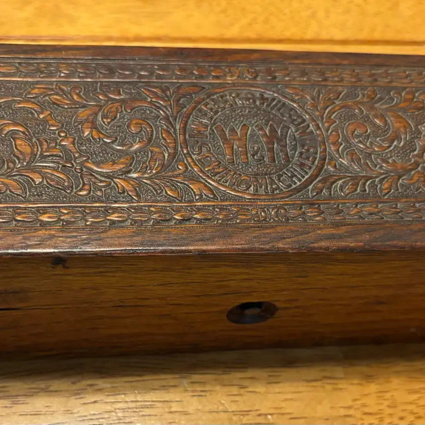 Antique Wheeler And Wilson Wood Sewing Box