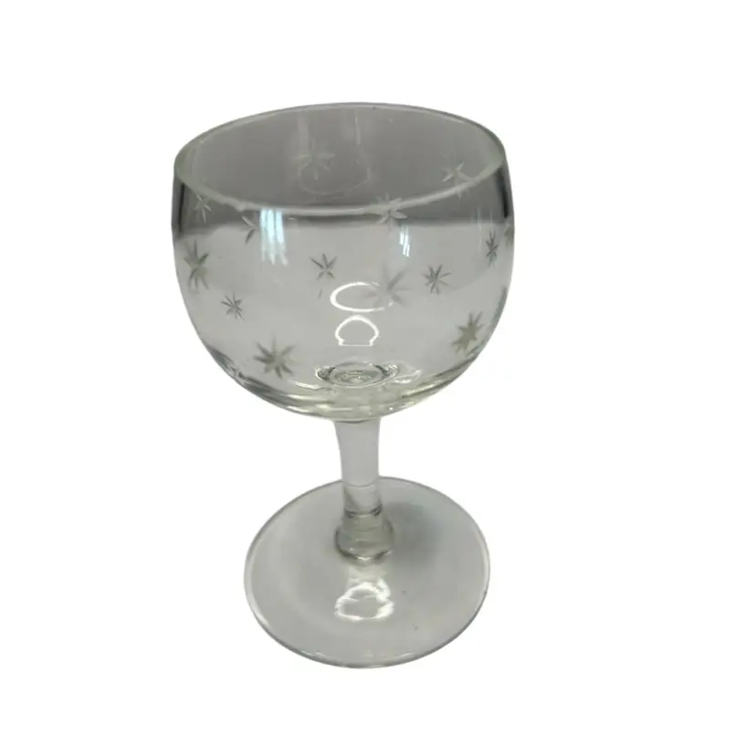 Atomic 3” MCM Starburst Mini Cordial Glass One Very Tiny Flea Bite