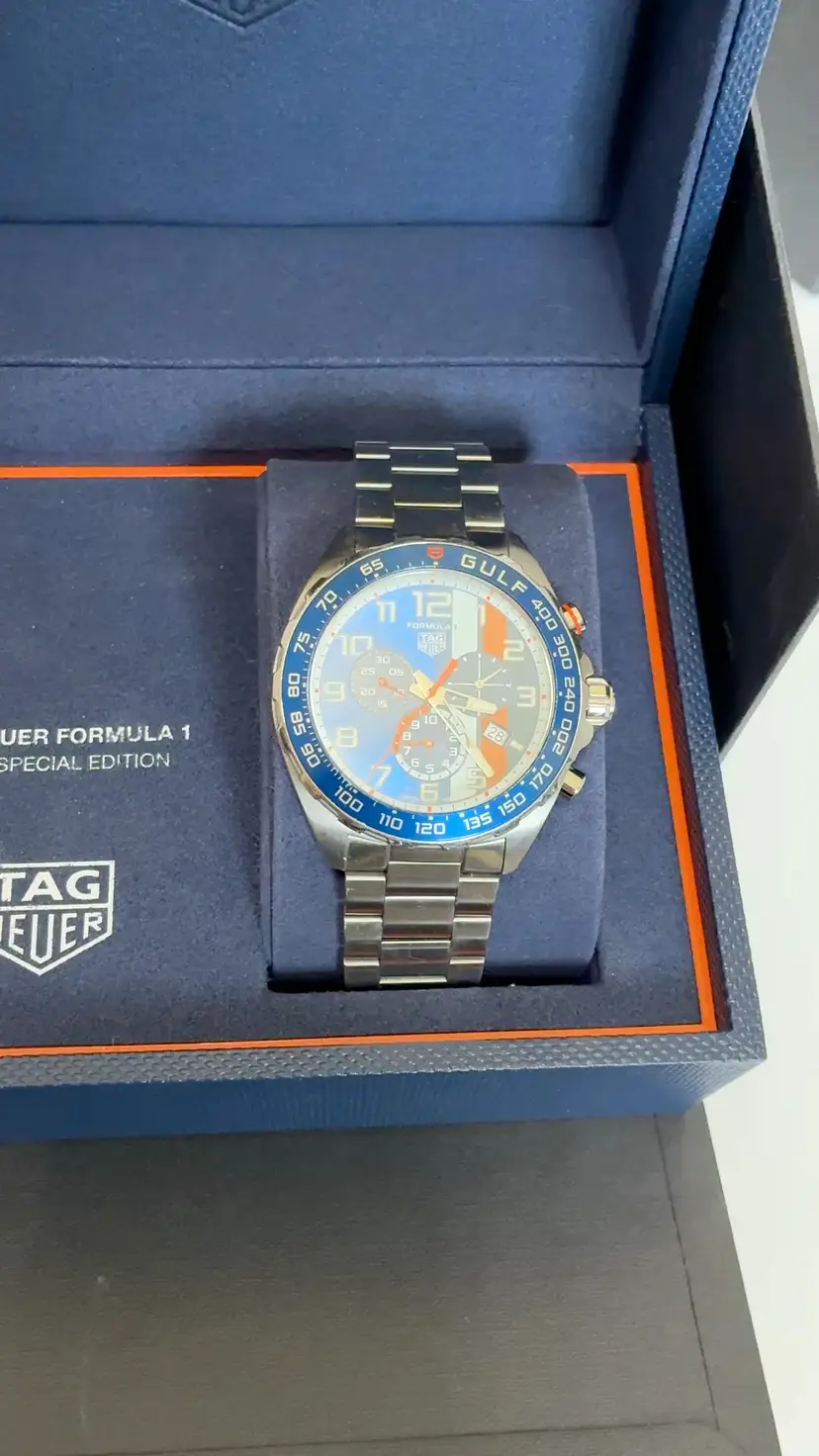 Authentic Tag Heuer Men's Formula 1 Gulf Special edition With Papers