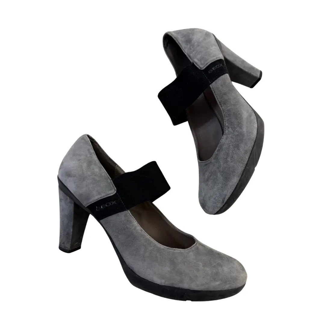 Geox Grey Block Heels