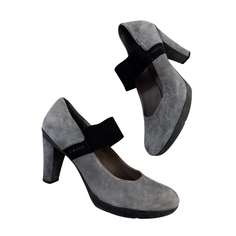 Geox Grey Block Heels