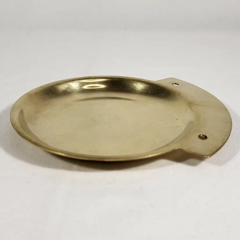 Vintage Brass Catchall Tray Small Oval Valet Coin Dish Taiwan