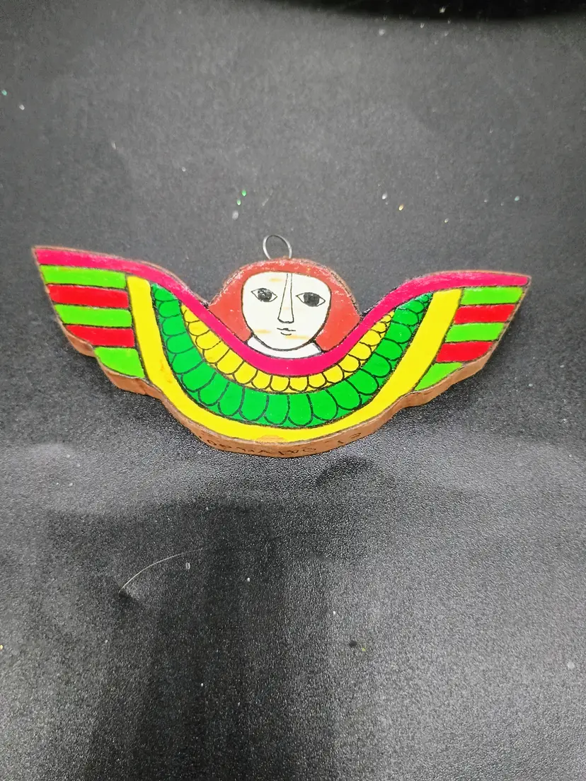 Hand Made Central America El Salvador Folk Art Christmas Ornament.