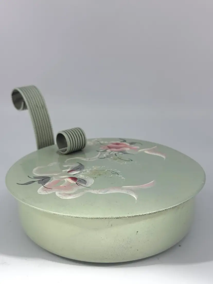 Vintage Hammond Tile Hand Painted Metal Crumb Catcher/Silent Butler