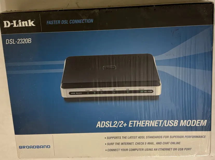 D-Link DSL-2320B ADSL2/2+ Ethernet/USB Modem New