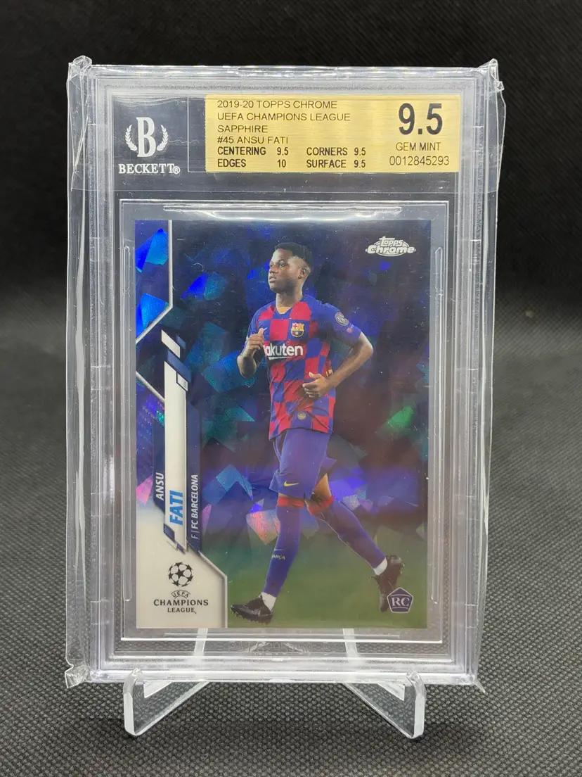 2019-20 Topps Chrome Sapphire UCL #45 Ansu Fati RC Rookie BGS 9.5 Gem Mint