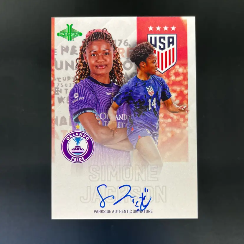 Simone Jackson 2025 Parkside Club And Country Autograph USWNT Soccer Card