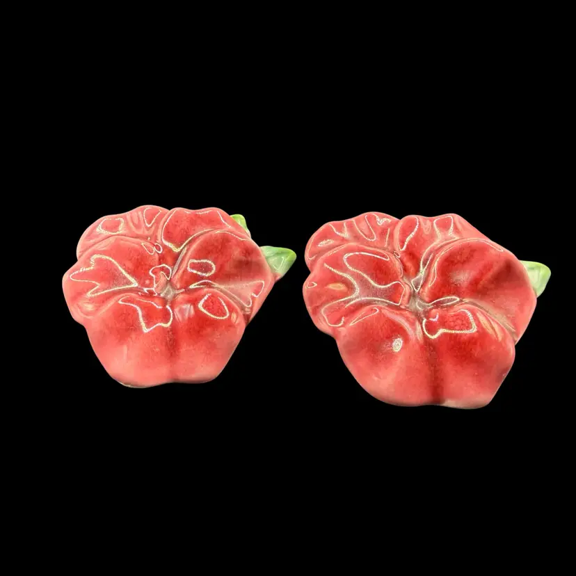 Red Rose Floral Salt And Pepper Shaker
