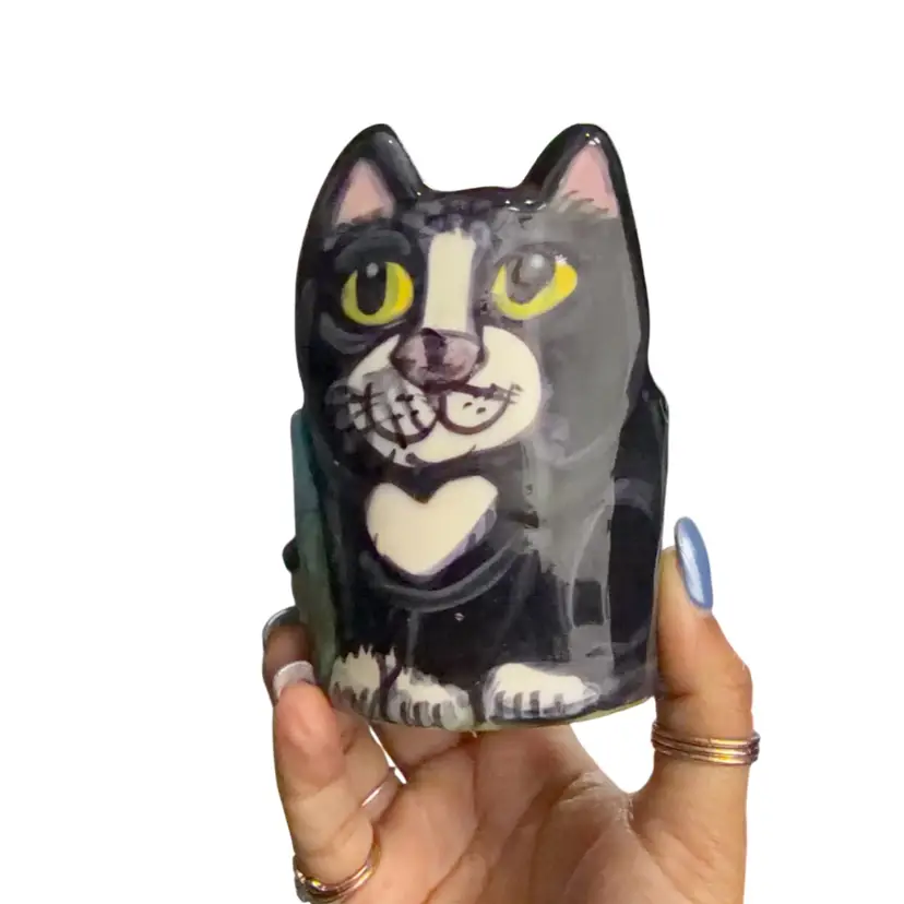 Toni Mann Rare Cat Pottery Planter