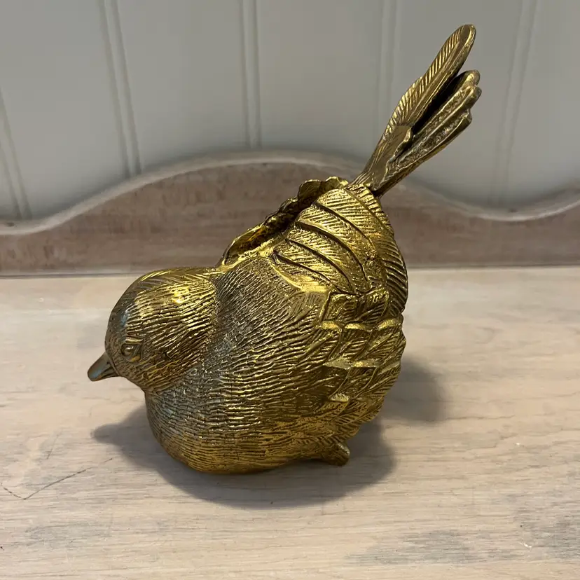 Solid Brass Bird Figurine