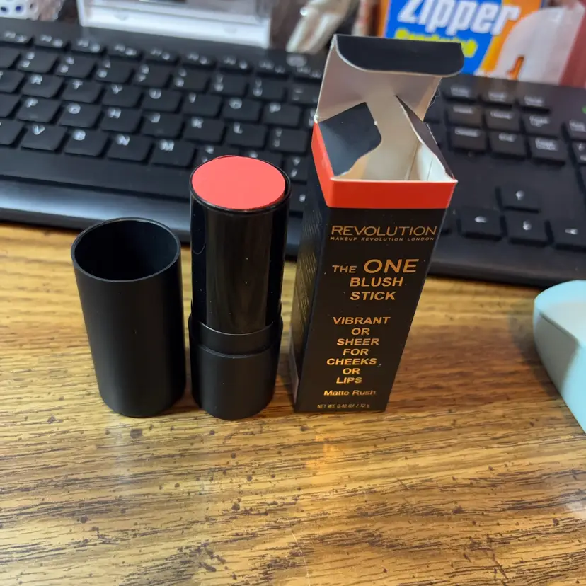 Revolution, The One Blush Stick, Vibrant Or Sheer For Cheeks Or Lips Matt Rush