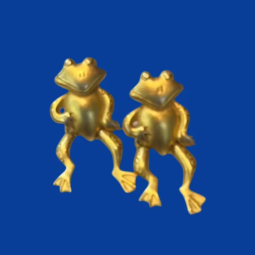 #185- Frog Earrings Costume Jewelry by “JJ” Jonette Jewelry