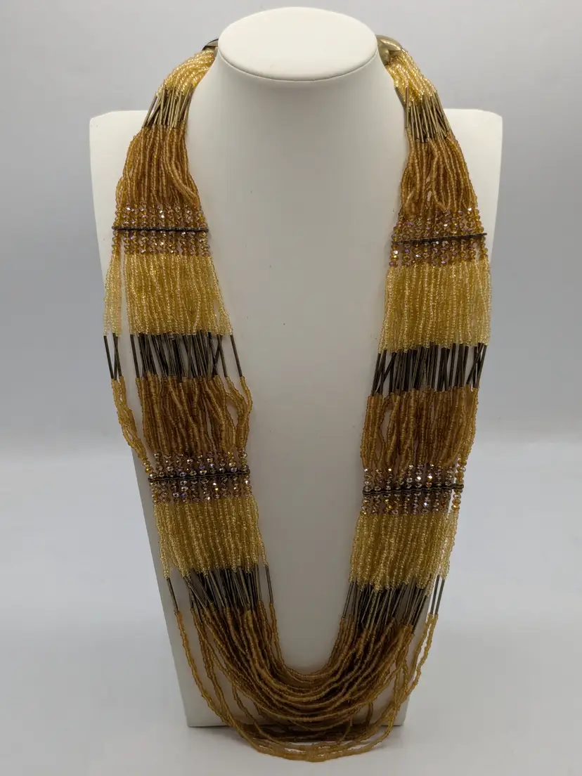 Vintage American Glamour by Badgley Mischka Multi-Strand Beaded Necklace NWOT